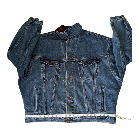 Vintage International Denim Jacket Men's XL Removable Vest 90s Southwest Aztec - Picture 6 of 16